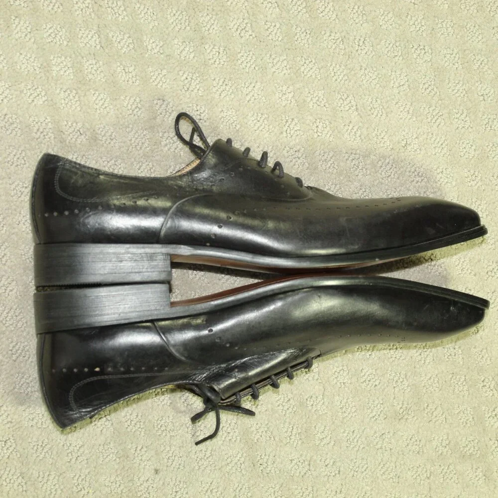 NEW Paul Smith Men's 11 / 45 Black Leather Oxfords Shoes Made in Italy